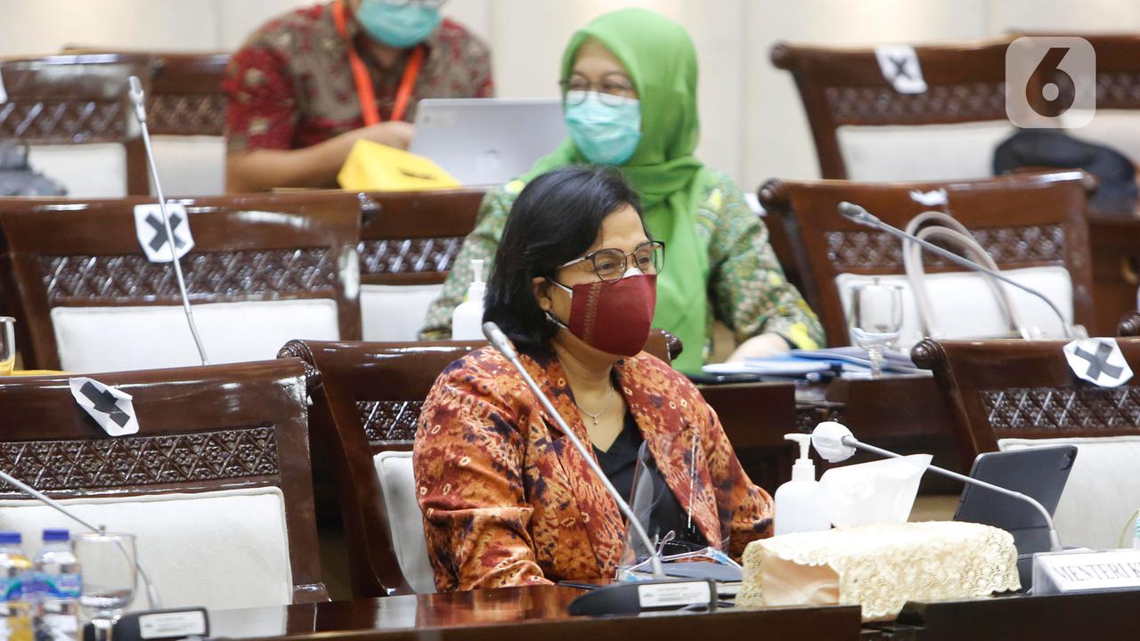 Sri Mulyani Rapat dengan Komisi XI DPR Bahas Pagu Indikatif Kemenkeu