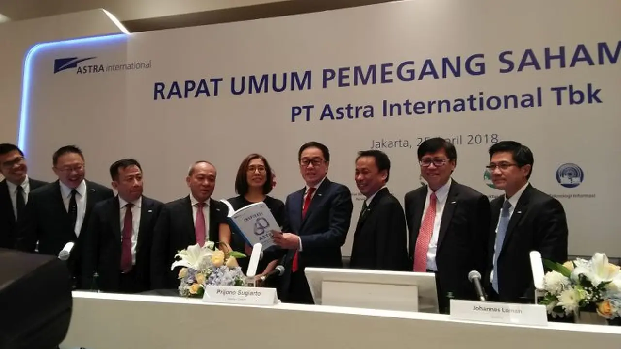 Rapat Umum Pemegang Saham PT Astra International Tbk, Jakarta, Rabu (25/4/2018).