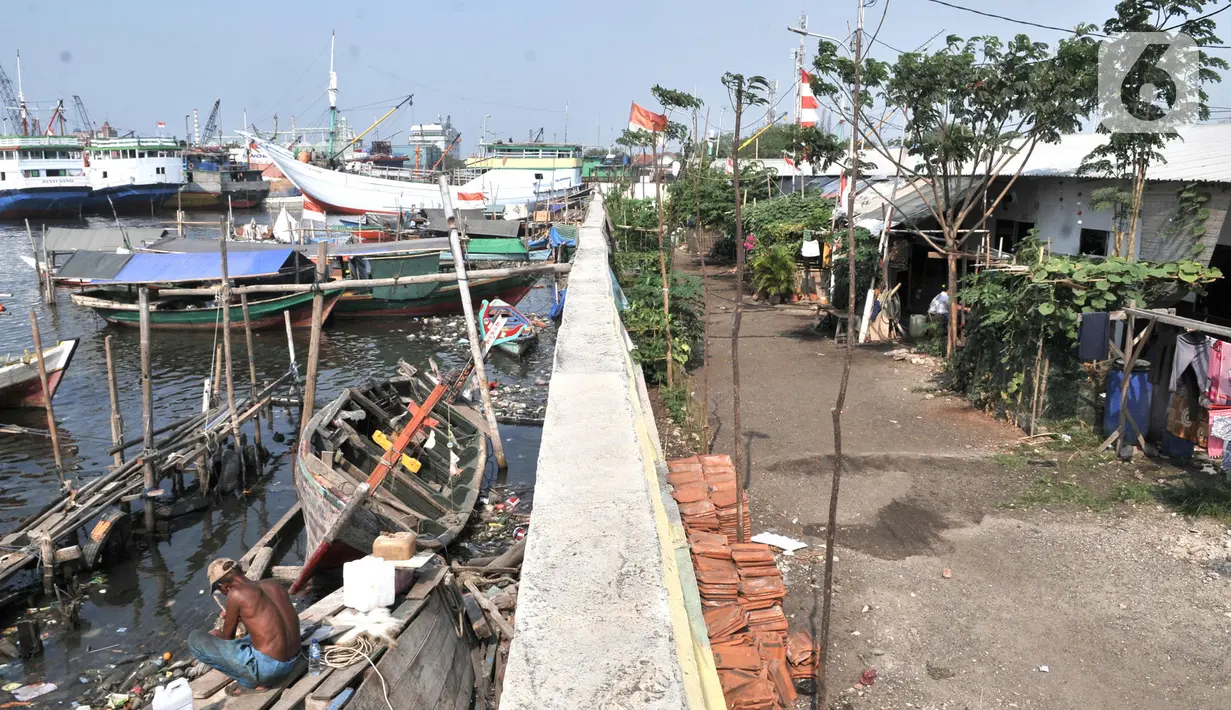 Aktivitas warga Kampung Akuarium, Penjaringan, Jakarta, Senin (14/10/2019). Rumah penampungan sementara terdiri dari 3 blok dengan luas bangunan 3,5 meter x 6,5 meter dan sebagian 3,5 meter x 3,5 meter, kampung ini juga dilengkapi kamar mandi bersama di setiap blok. (merdeka.com/Iqbal Nugroho)