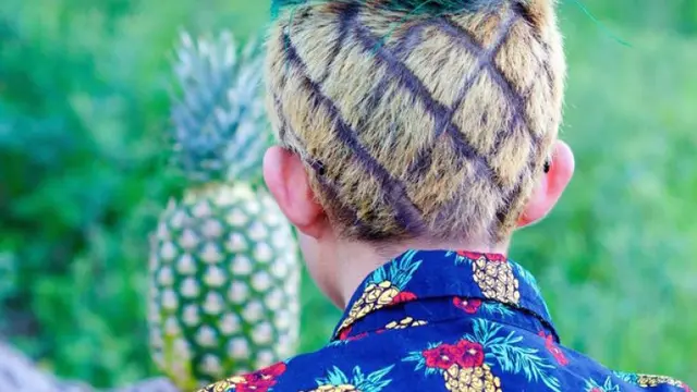 6 Potret Orang dengan Rambut Nanas Ini Gokil, Terinspirasi Rumah Spongebob