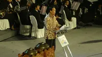 Sultan Hamengkubawana X dalam sambutannya di LKS SMK Nasional 2019 di Yogyakarta.