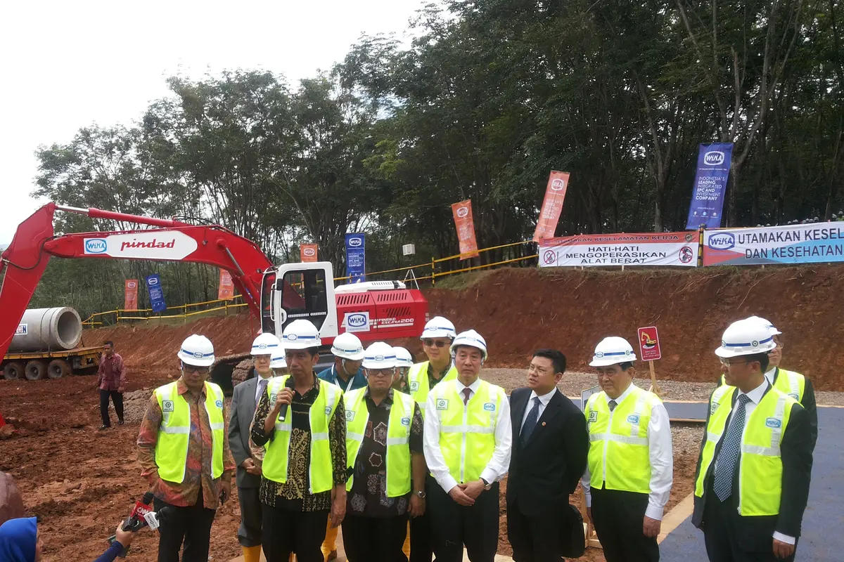 Groundbreaking Kereta Cepat Jakarta-Bandung (Foto: Ilyas Liputan6.com)