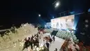 Dekorasi mewah di pernikahan Egy dan Adiba. Akad nikah berlangsung di Hallf Patiunus, Kebayoran Baru, Jakarta Selatan, Minggu (10/12).  [tiktok.com/@antzcreator]