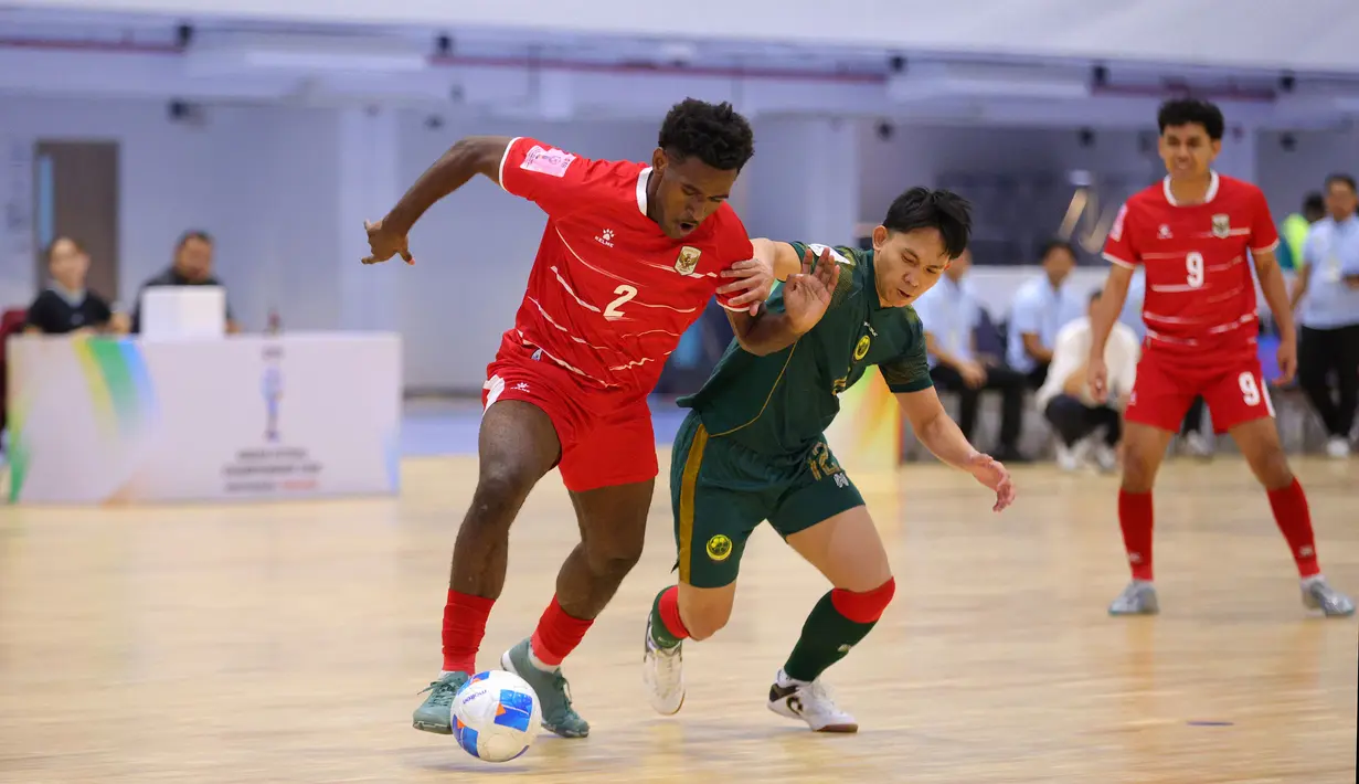 Tim Nasional Futsal Indonesia sukses meraih kemenangan telak dalam laga perdana Grup B ASEAN Futsal Championship 2026, Senin (06/04/2026) siang WIB. (Dok. FFI)