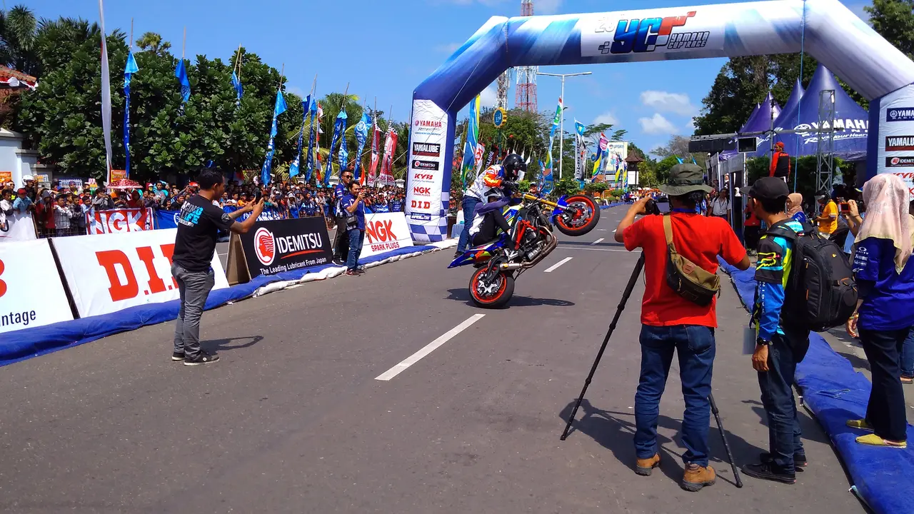 Wawan Tembong beraksi di Yamaha Cup Race (YCR) 2017. 