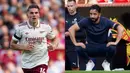 Pertandingan antara Manchester United melawan Arsenal menjadi ajang reuni bagi Viktor Gyokeres dan Ruben Amorim, Sabtu (17/08/2025) waktu setempat. (Foto Kolase: AP Photo)