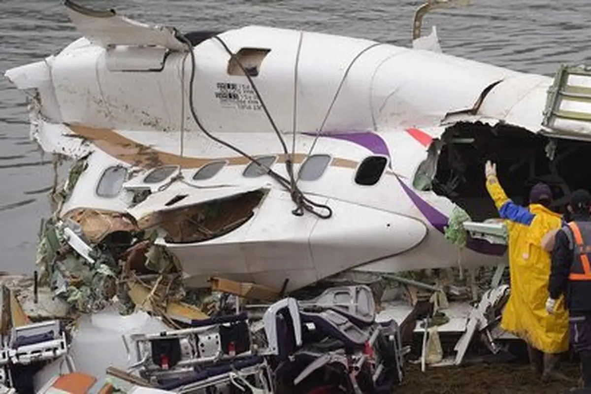 Kecelakaan pesawat TransAsia di Taiwan. ©AFP PHOTO/Sam Yeh