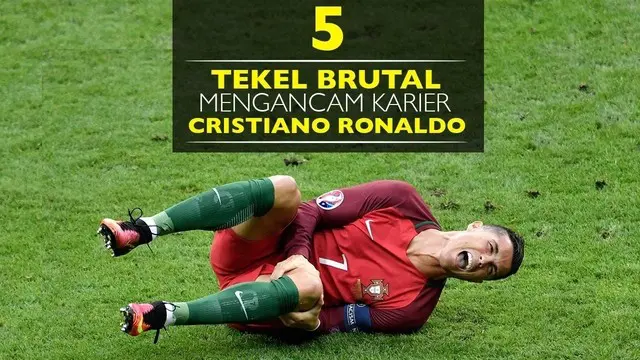Video 5 tekel berbahaya yang mengancam karier Cristiano Ronaldo, salah satunya saat tekel Dimitri Payet ke Ronaldo diFinal Piala Eropa 2016.