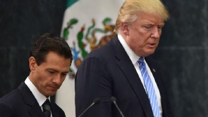 Presiden Meksiko Enrique Pena Nieto dan Presiden AS Donald Trump (AFP)