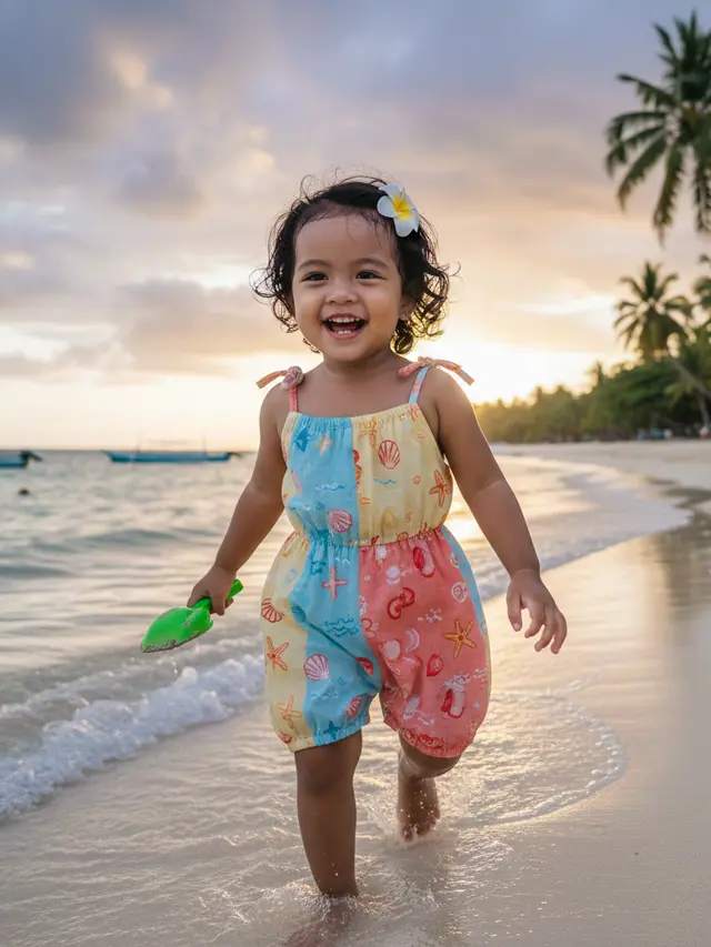 Model Baju Anak untuk Liburan ke Pantai (Foto: Gemini AI)