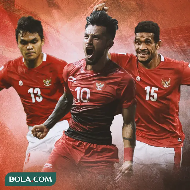 Cover Ricky Kambuaya, Stefano Lilipaly, Rachmat Irianto nuansa Timnas Indonesia