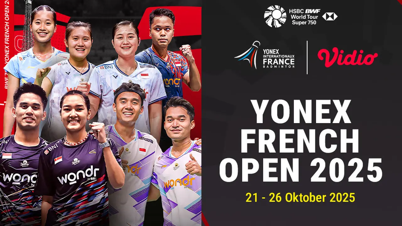 Saksikan Badminton French Open 2025 di Vidio. (dok. vidio.com)