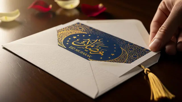 Ilustras Kartu Ucapan Idul Fitri 2026/Gemini AI