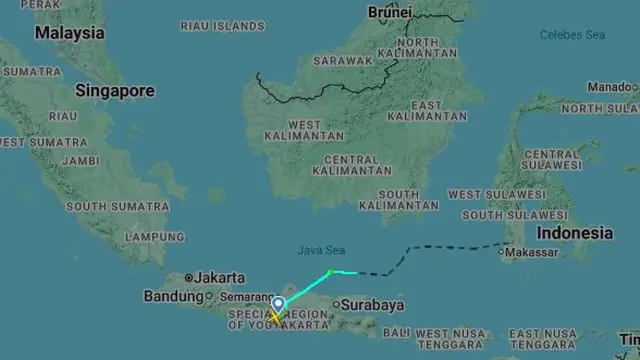 Pesawat ATR 400 milik Indonesia Air Transport dilaporkan hilang kontak saat melakukan penerbangan dari Yogyakarta menuju Makassar, Sabtu (17/1/2026).