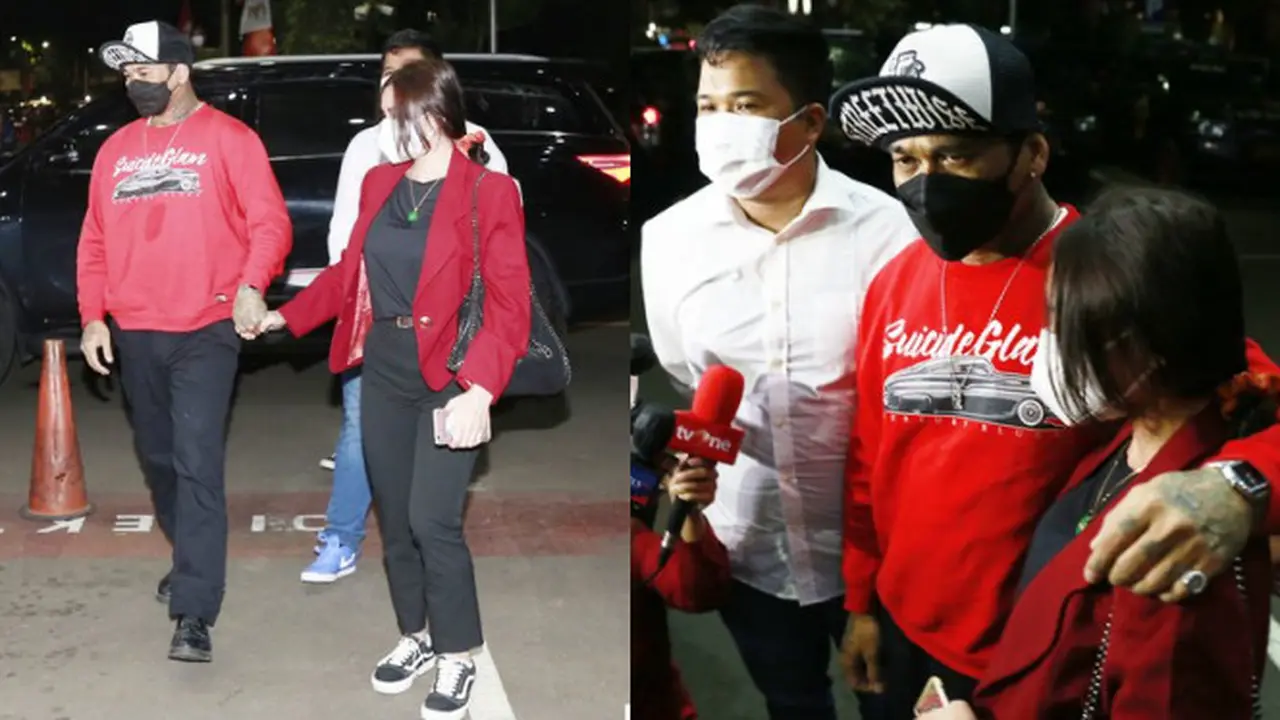 Potret Nora Alexandra Dampingi Jerinx Penuhi Panggilan Polda Metro. (Sumber: Kapanlagi.com)
