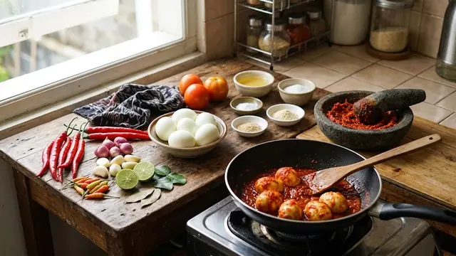 Resep Telur Balado Tanpa Digoreng/AI Generated