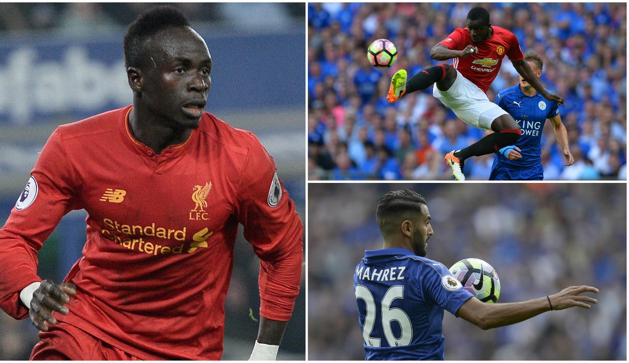 Berikut ini Sadio Mane dan lima bintang Liga Inggris yang tampil untuk negaranya di Piala Afrika 2017. (AFP)