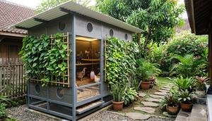 Inspirasi Desain Kandang Ayam Tertutup Tapi Tetap Sirkulasi Udara Maksimal.