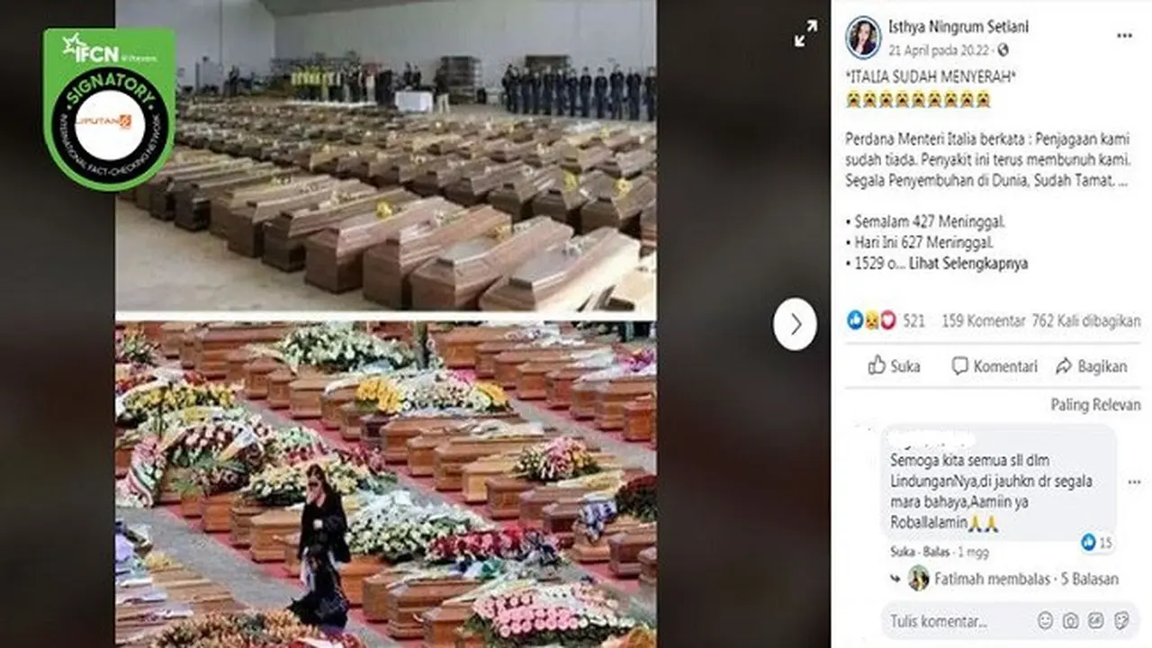 Gambar Tangkapan Layar Foto Peti Jenazah