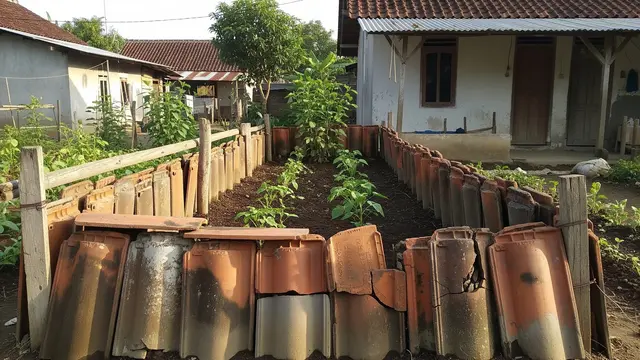 Barang Bekas yang Bisa Jadi Pembatas Bedeng Kebun Model