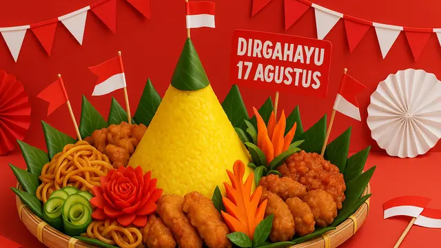 Cara Menghias Tumpeng Sederhana Tapi Cantik untuk Lomba 17 Agustus/Ilustrasi Gambar AI