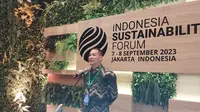 Deputi Bidang Koordinasi Infrastruktur dan Transportasi Kementerian Koordinator bidang Kemaritiman dan Investasi Rachmat Kaimuddin usai menutup Indonesia Sustainability Forum 2023, di Hotel Park Hyatt, Jakarta, Jumat (8/9/2023).