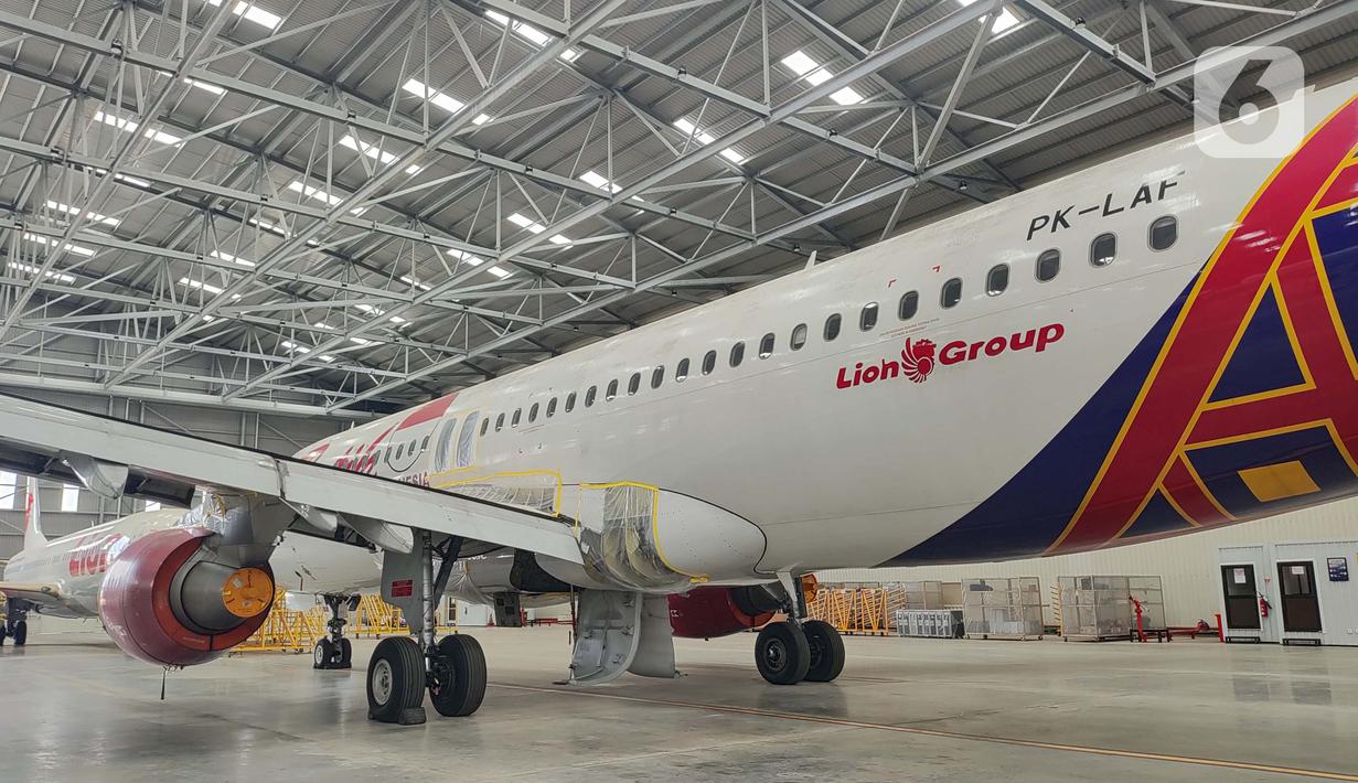 Sebanyak 26 pesawat bisa dilakukan perawatan secara langsung di 6 hanggar BAT Lion Grup. (Foto: Liputan6.com)