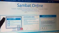 Sambat Online layanan pengaduan berbasis online milik Pemkot Malang, Jawa Timur (Liputan6.com/Zainul Arifin)