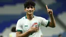 Striker Irak, Ali Jasim baru saja didatangkan klub promosi Serie A Liga Italia, Como pada awal musim 2024/2025 dari klub Irak, Al Kahrabaa dengan status bebas transfer. Ia dikontrak selama tiga tahun hingga akhir musim 2026/2027. Como menjadi klub pertamanya di Eropa. (AFP/Karim Jaafar)