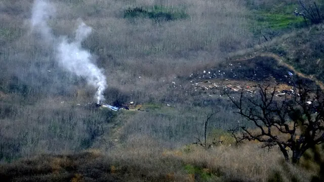Hangus Terbakar, Begini Penampakan Helikopter yang Tewaskan Kobe Bryant