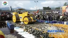 Minuman keras oplosan ini merupakan barang bukti hasil kejahatan sindikat pembuatan dan peredaran minuman keras oplosan di Kabupaten Bandung dengan tersangka utama Samsudin Simbolon.