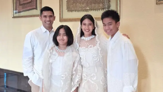 Gaya Artis Tanah Air Dibalut Baju Lebaran Lace Putih saat Lebaran