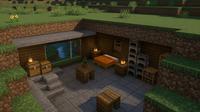 Contoh desain rumah bawah tanah bertema survival di Minecraft