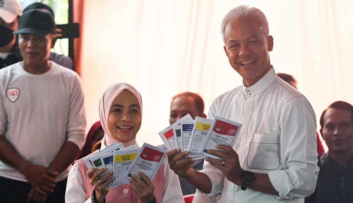 Ada lebih dari 800.000 tempat pemungutan suara di seluruh Indonesia, dengan hampir 205 juta orang yang memenuhi syarat untuk memberikan suara. (JUNI KRISWANTO/AFP)
