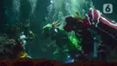 Sea World Ancol setiap tahunnya menampilkan atraksi Barongsai di dalam akuarium yang menari-nari bersama biota laut. (merdeka.com/Arie Basuki)