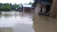 Banjir melanda Pulau Siberut Kepulauan Mentawai Sumatera Barat.