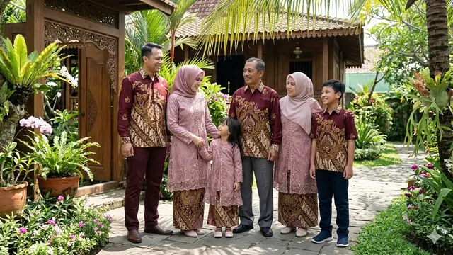 Model Seragam Keluarga Beda Warna