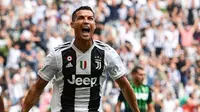 Penyerang Juventus, Cristiano Ronaldo. (Federico Proietti/ANSA via AP)
