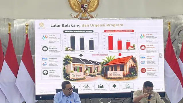 Menteri Perumahan dan Kawasan Permukiman (PKP) Maruarar Sirait dalam konferensi pers bersama Kepala Badan Komunikasi Pemerintah (Bakom) Muhammad Qodari, Rabu, 16 September 2026.