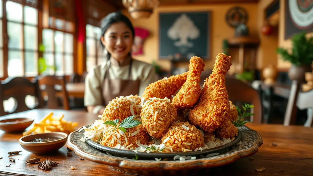 cara membuat ayam serundeng