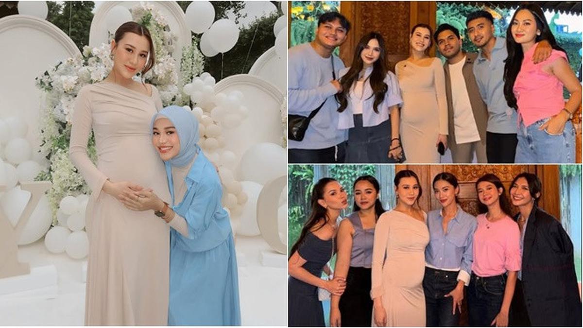 8 Potret Tamu Artis di Gender Reveal Aaliyah Massaid, Mahalini Curi Perhatian