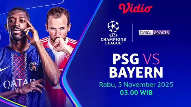 Saksikan Liga Champions PSG vs Bayern eksklusif di Vidio. (dok. vidio.com)