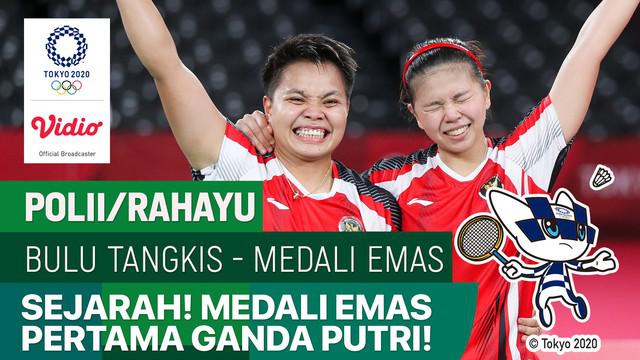 Berita video momen spesial final bulutangkis ganda putri Greysia Polii/Apriyani Rahayu berhasil meraih medali emas untuk Indonesia pada Olimpiade Tokyo 2020.
