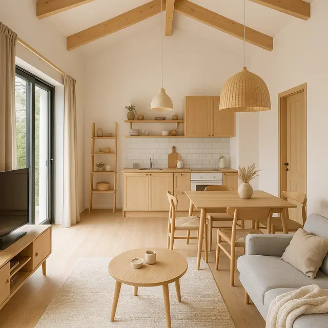 Rumah Scandinavian 6x9 dengan Konsep Open-Plan