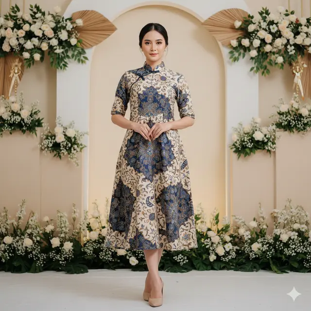 Model Batik Seragam Sinoman Wanita