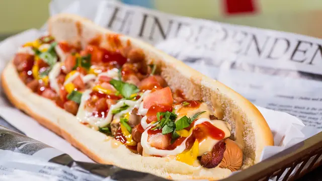 Contoh olahan udang sebagai hot dog