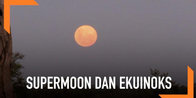 VIDEO: Cantiknya Supermoon dan Fenomena Ekuinoks di Langit Afrika