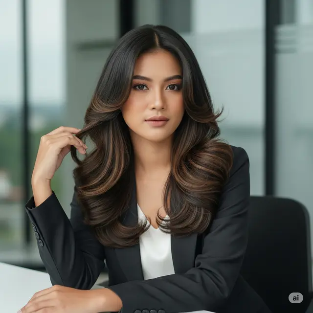 8 Inspirasi Model Rambut Layer Panjang untuk Wanita Karier Usia 25 di 2025