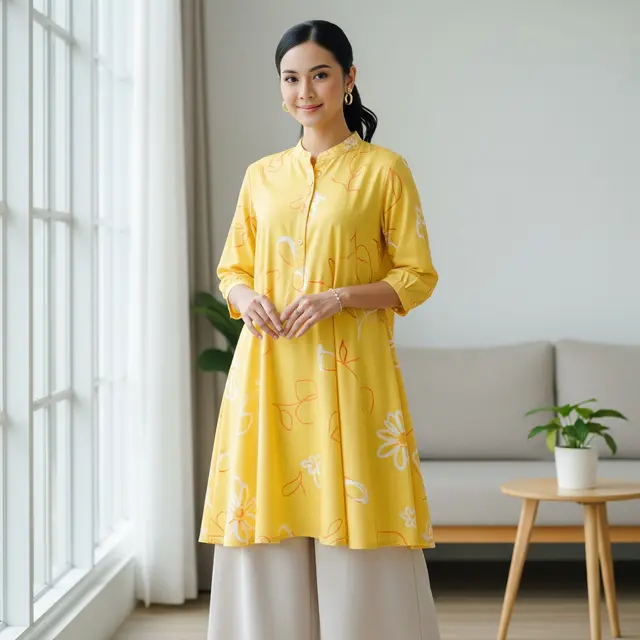 Outfit healing wanita setelah lebaran (Image by Gemini AI)
