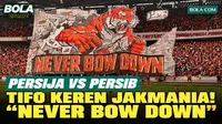 Jakmania menampilkan tifo spektakuler bertuliskan “Never Bow Down” untuk mendukung perjuangan Persija Jakarta saat menghadapi Persib Bandung di Stadion Utama Gelora Bung Karno, Jakarta, Sabtu (12/9/2026).
Tifo tersebut menjadi salah satu bentuk ...